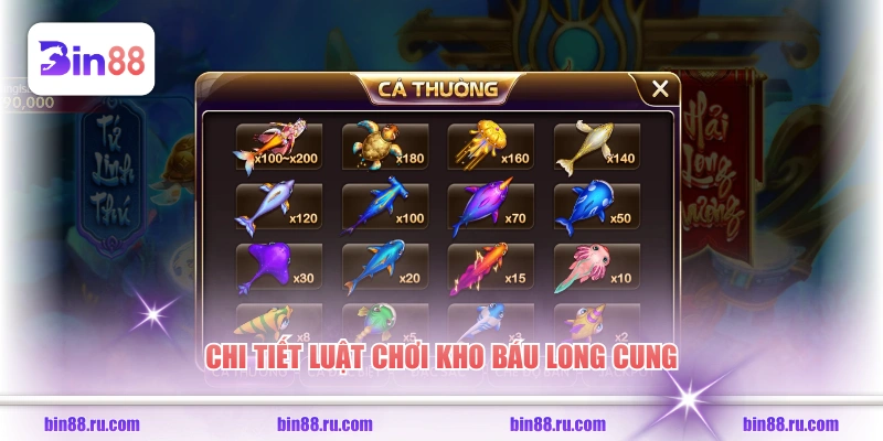 Chi tiết luật chơi Kho Báu Long Cung