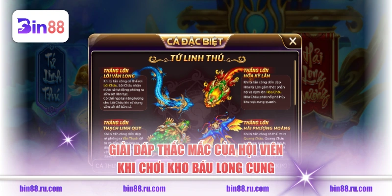 Giải đáp thắc mắc của hội viên khi chơi kho báu Long Cung