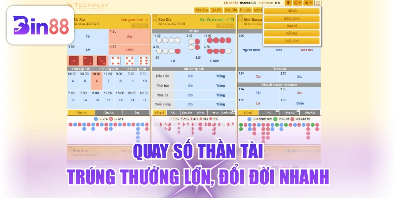 Quay Số Thần Tài - Trúng Thưởng Lớn, Đổi Đời Nhanh