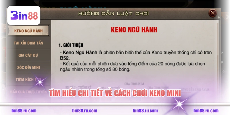 Tìm hiểu chi tiết về cách chơi Keno Mini